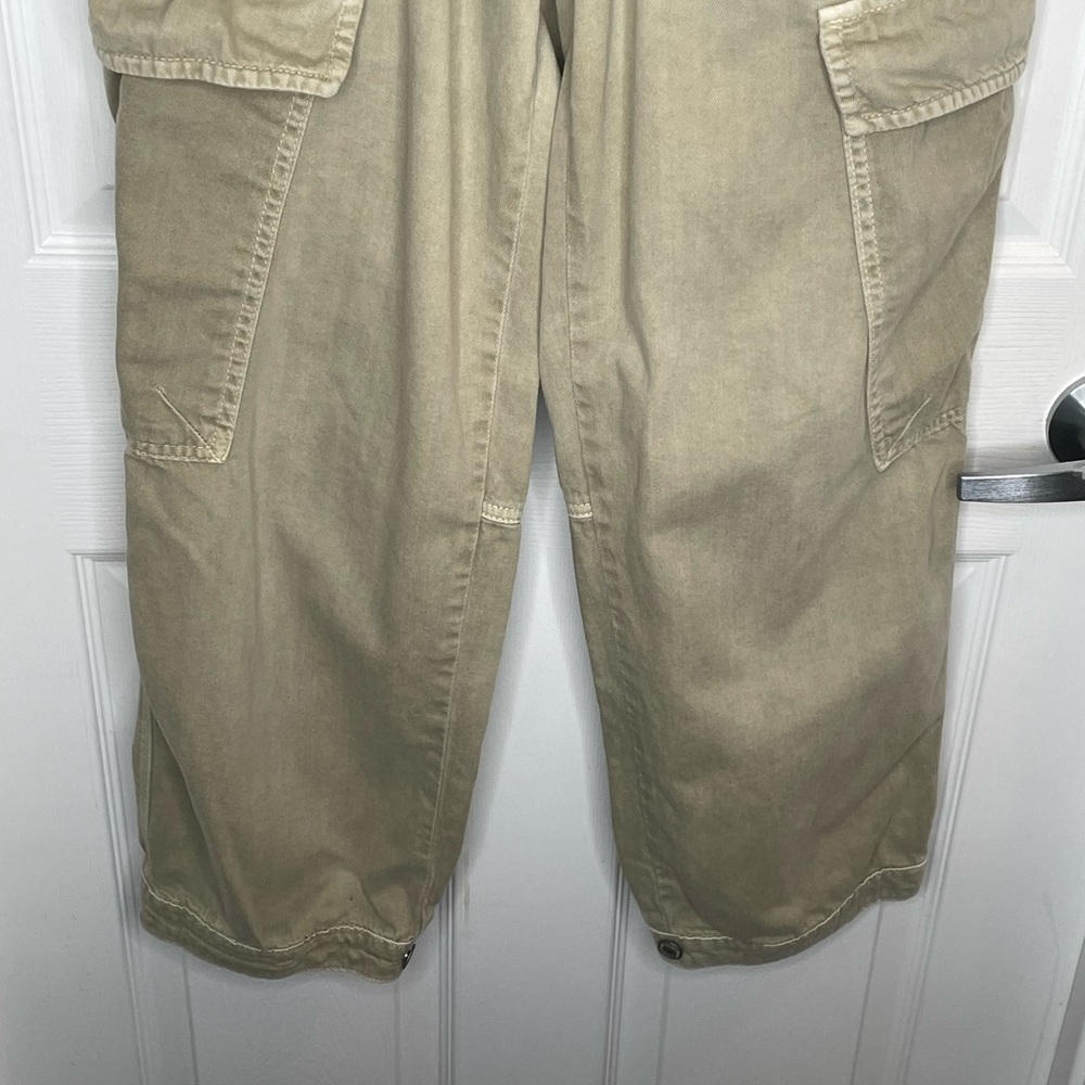 Free People First Light Utility Cargo Pants Boho Bohemian In Boa Green 4 - Picture 6 of 14